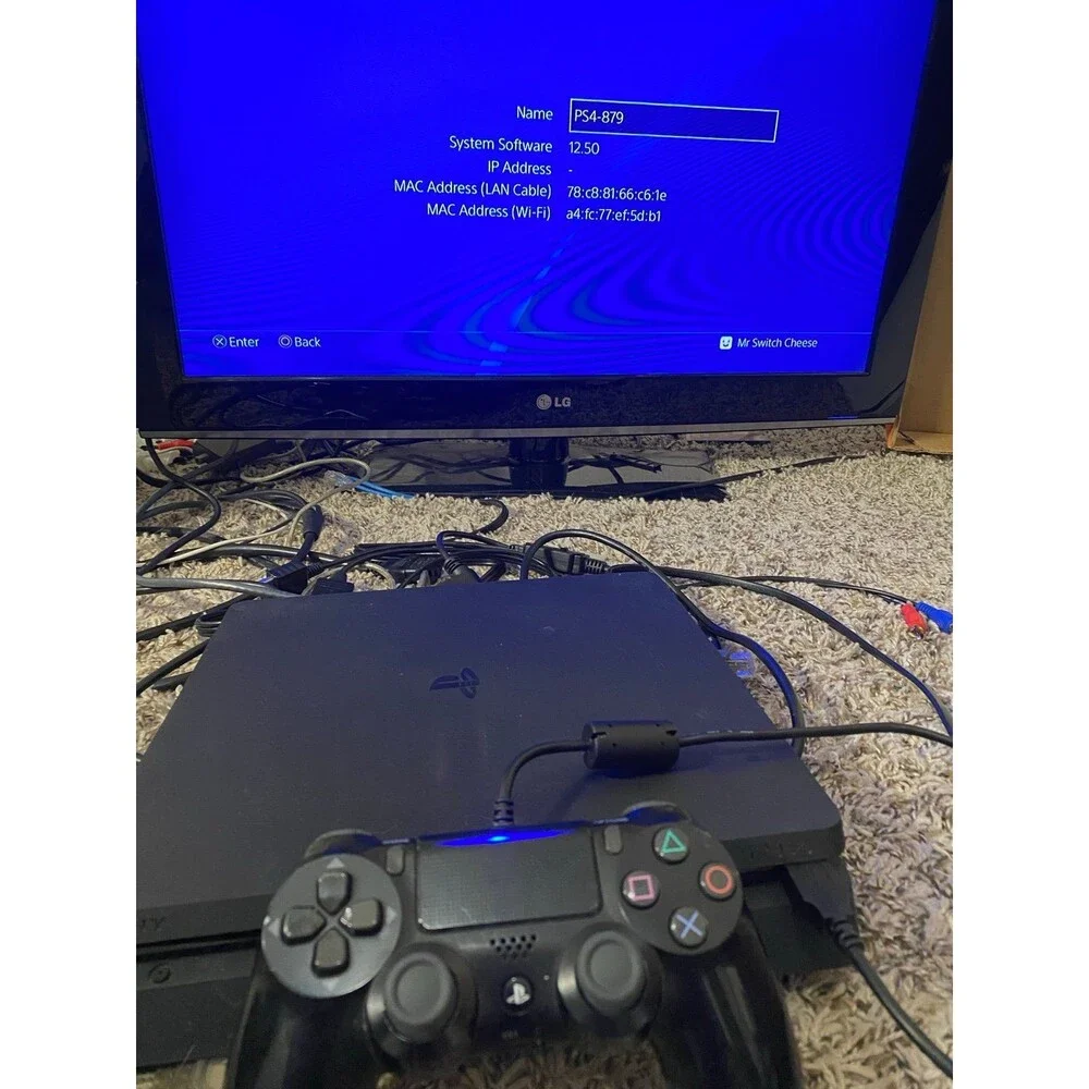PlayStation 4 Slim 1TB System (PS4 Slim) [Controller And Cords Included] CLEAN